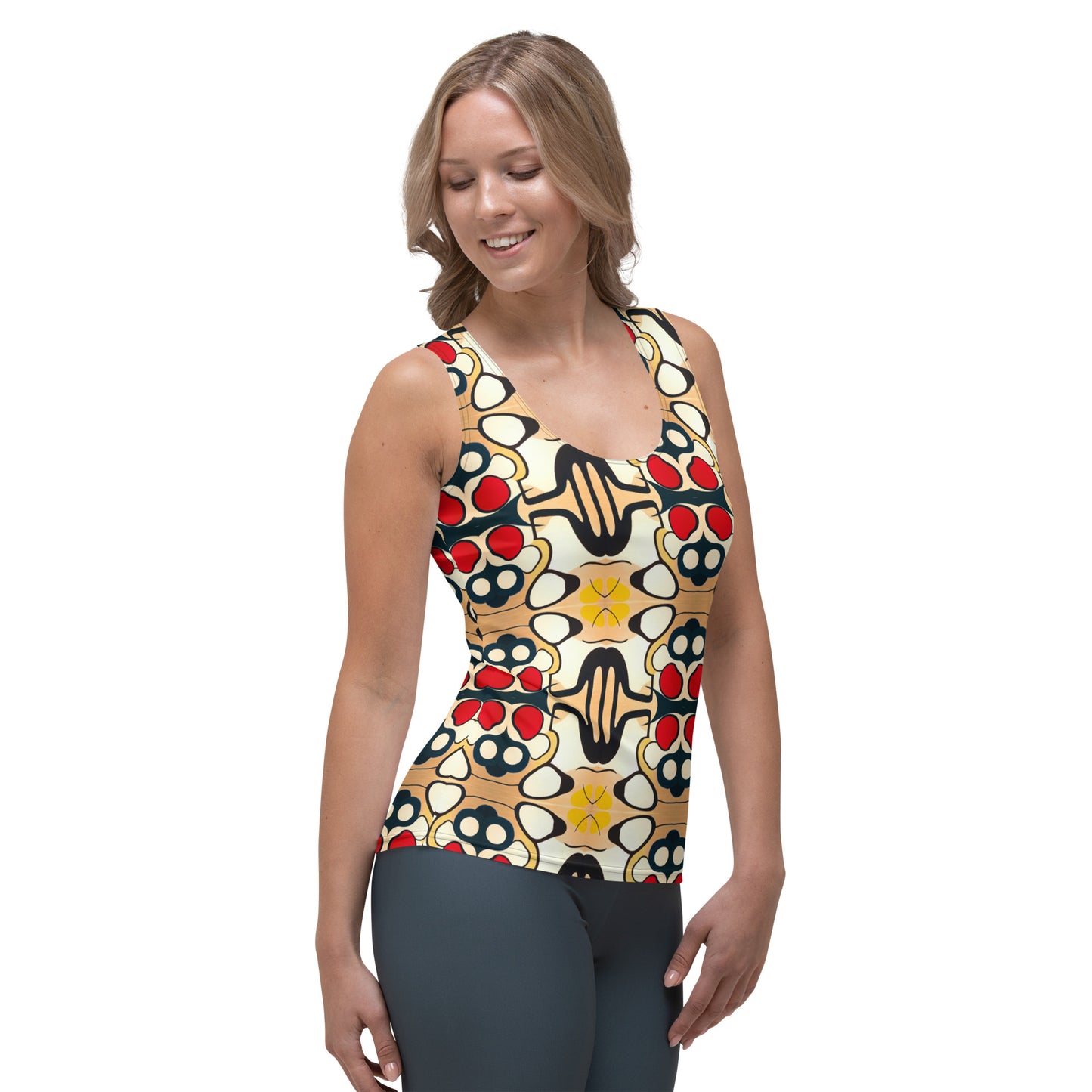 DMV 0204 Vintage Artsy Sublimation Cut & Sew Tank Top