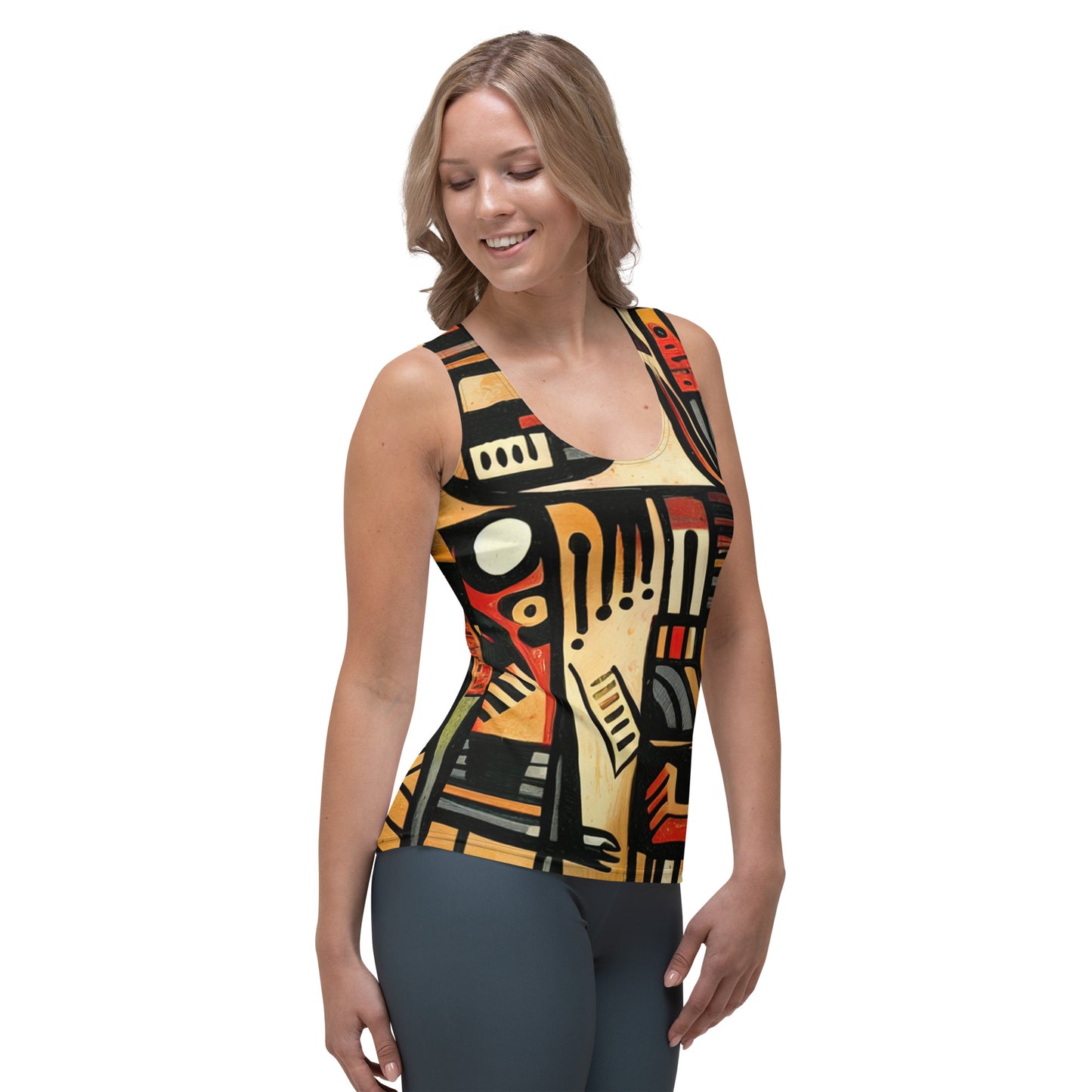 DMV 0505 Retro Art Sublimation Cut & Sew Tank Top