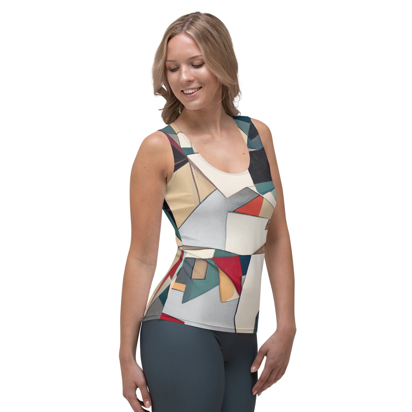 DMV 0508 Abstract Art Sublimation Cut & Sew Tank Top