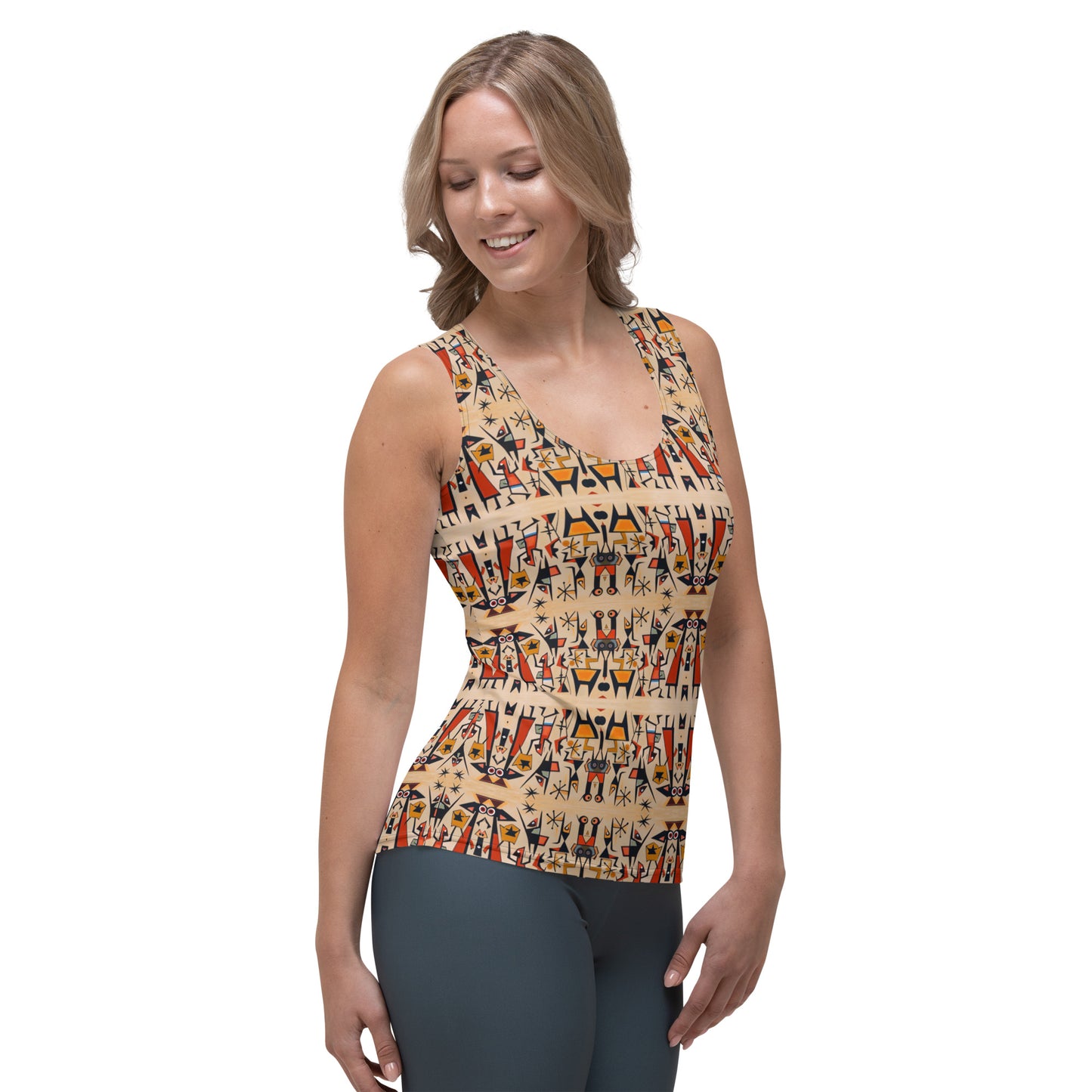 DMV 0509 Classic Boho Sublimation Cut & Sew Tank Top