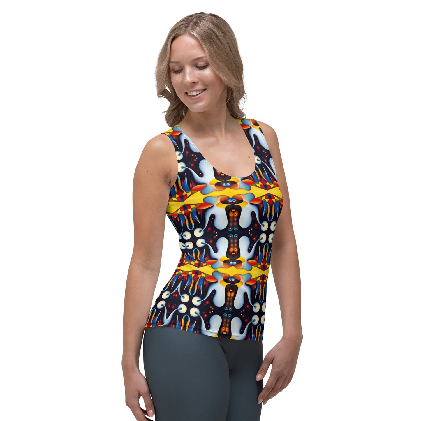 DMV 1314 Vintage Artsy Sublimation Cut & Sew Tank Top