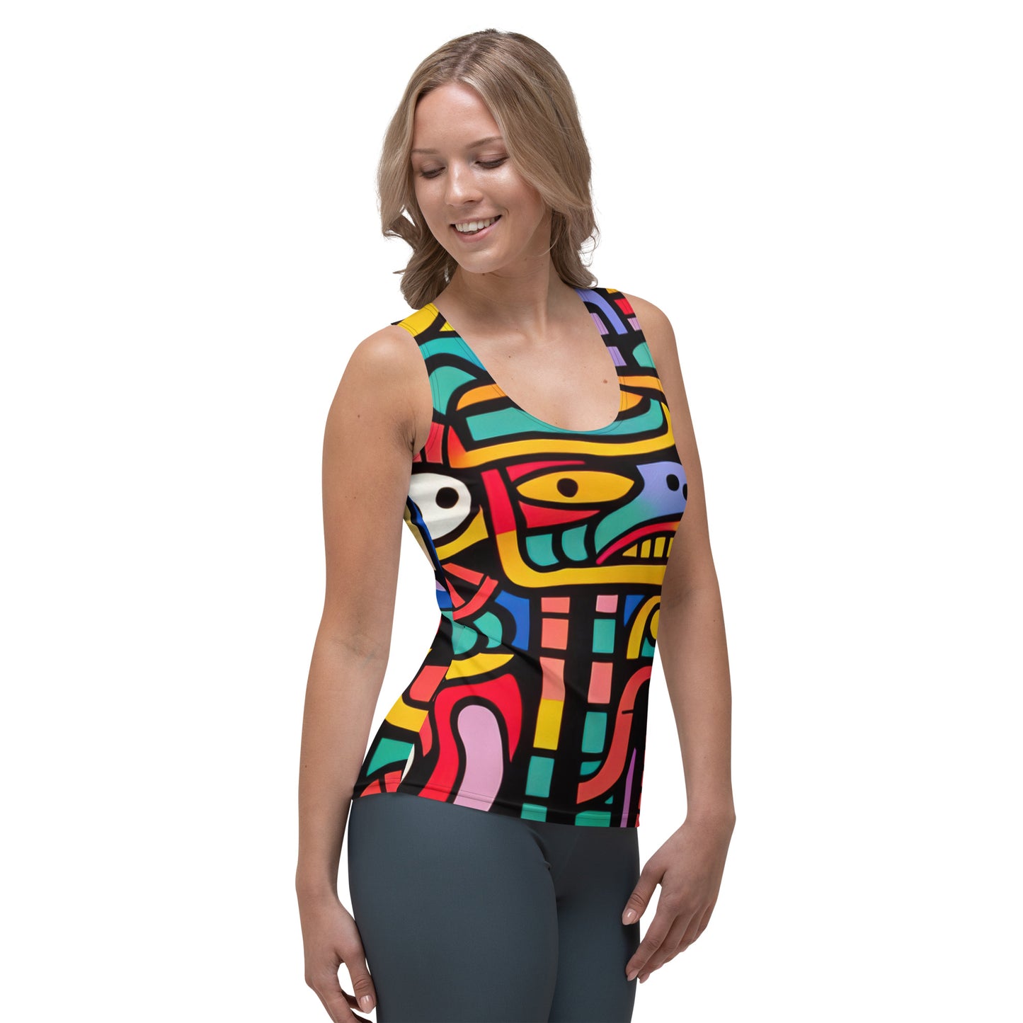 DMV 1446 Psy Art Sublimation Cut & Sew Tank Top