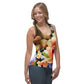 DMV 1501 Floral Sublimation Cut & Sew Tank Top