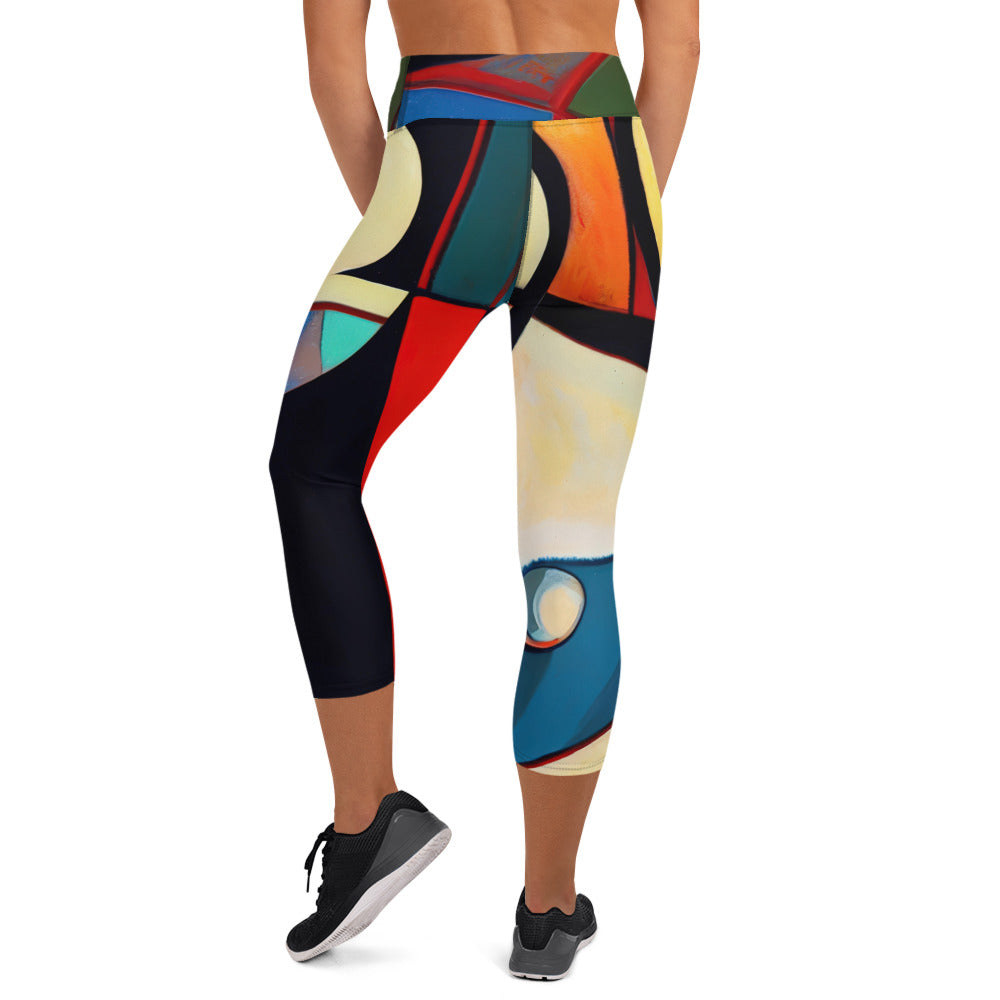 DMV 0209 Abstract Art Yoga Capri Leggings