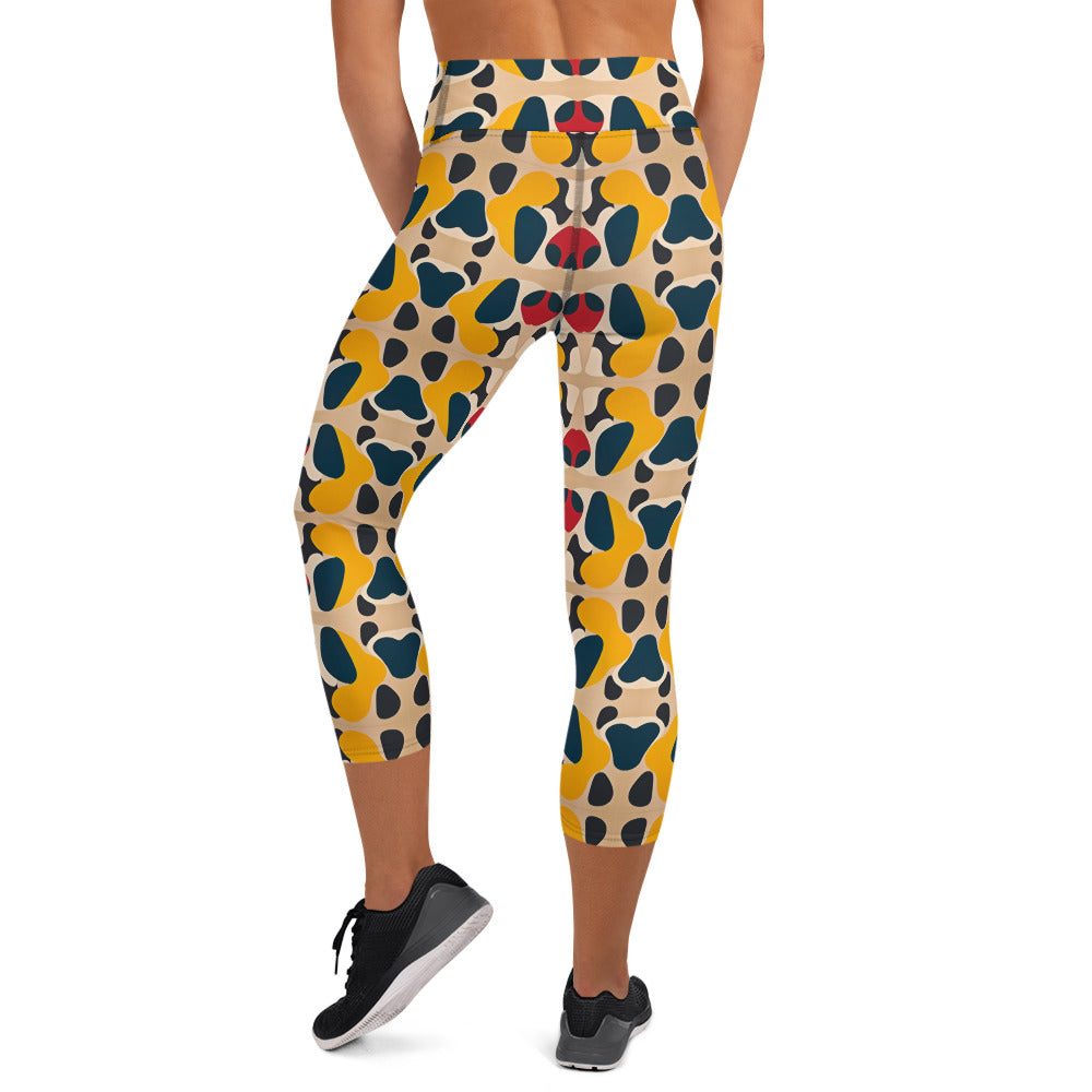 DMV 0236 Vintage Artsy Yoga Capri Leggings