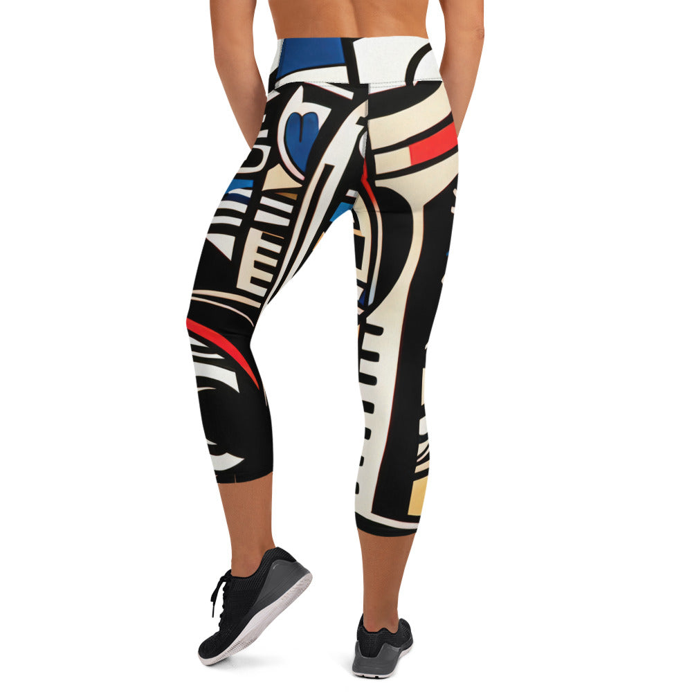 DMV 0019 Boho Yoga Capri Leggings