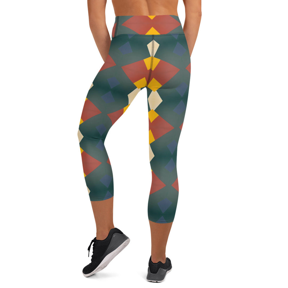 DMV 0057 Classic Boho Yoga Capri Leggings