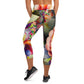 DMV 0081 Floral Yoga Capri Leggings