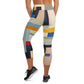 DMV 0072 Abstract Art Yoga Capri Leggings