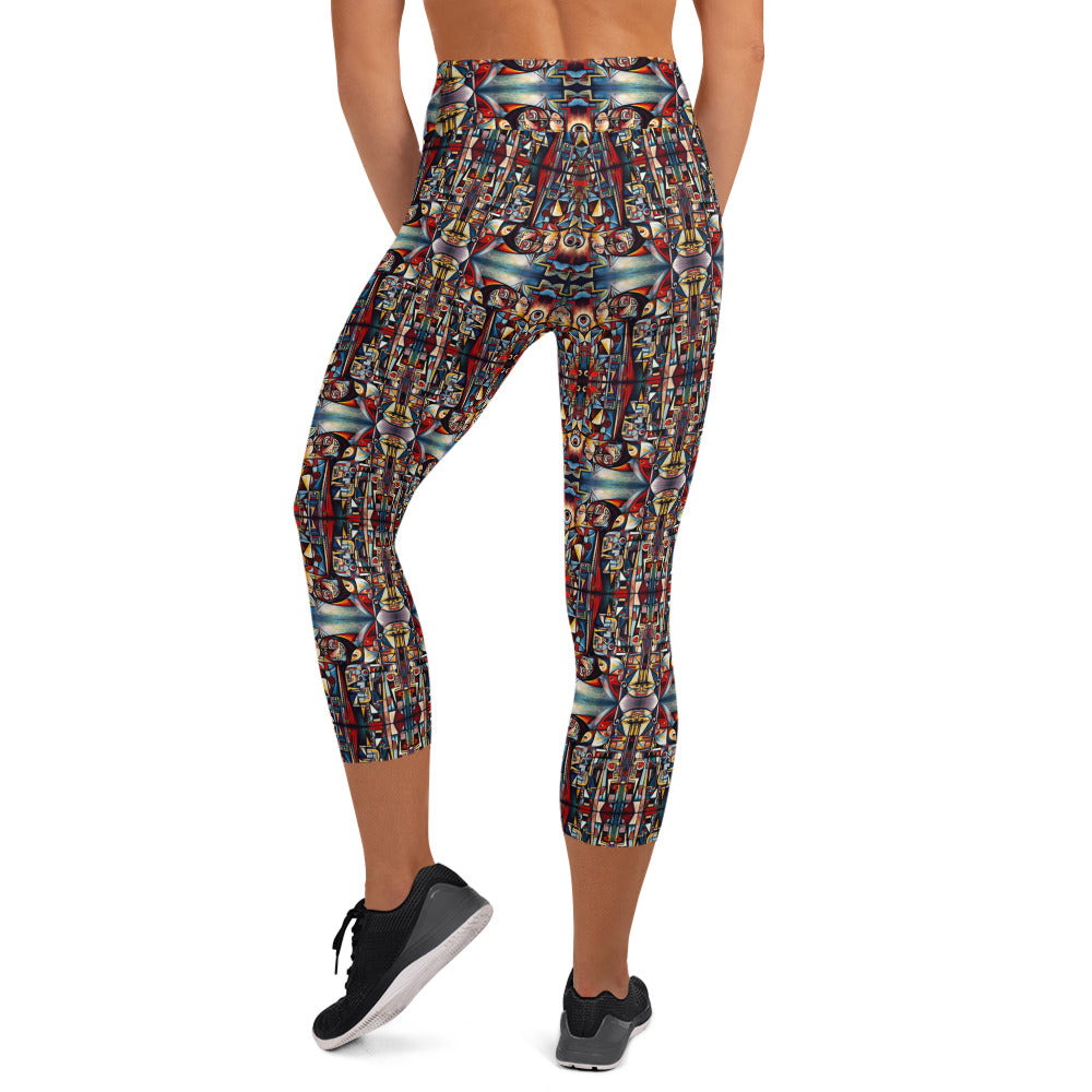 DMV 0007 Conceptual Artsy Yoga Capri Leggings