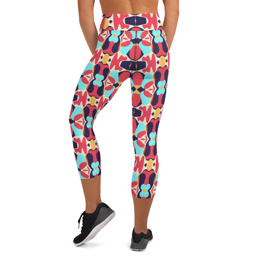 DMV 0030 Vintage Artsy Yoga Capri Leggings