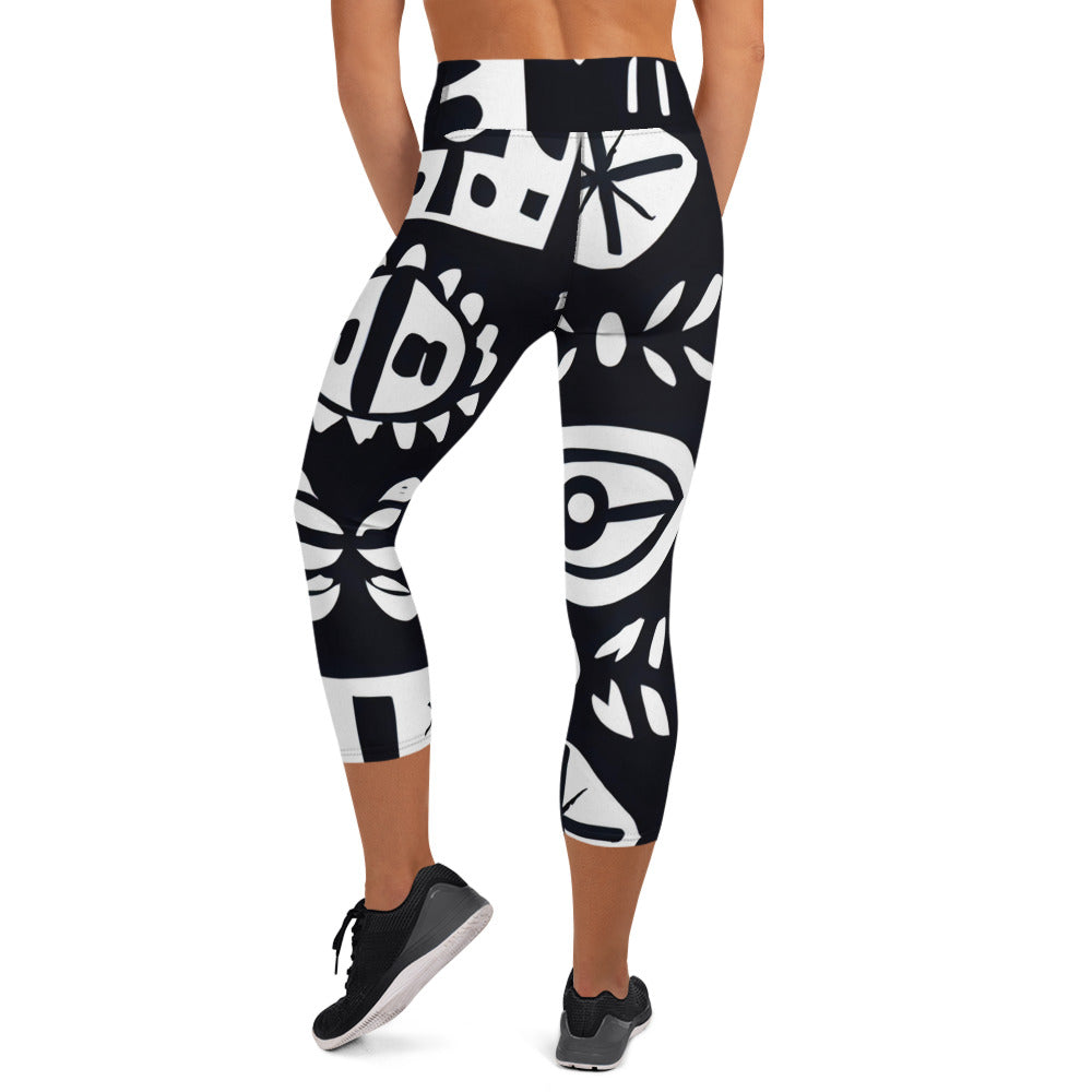 DMV 0009 Boho Yoga Capri Leggings