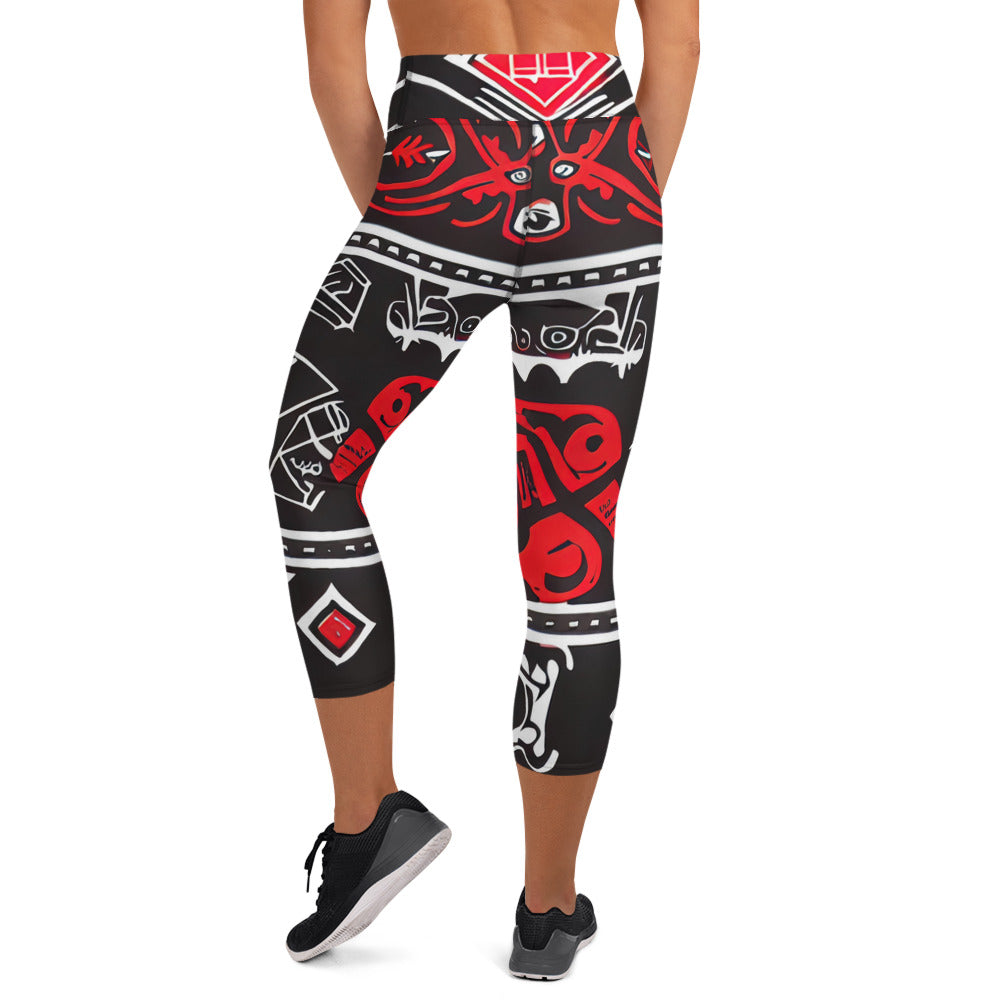 DMV 0090 Boho Yoga Capri Leggings