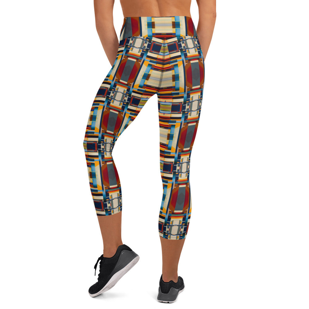 DMV 0244 Geo Boho Yoga Capri Leggings