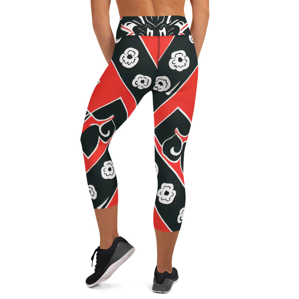 DMV 0017 Boho Yoga Capri Leggings