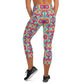 DMV 0010 Vintage Artsy Yoga Capri Leggings