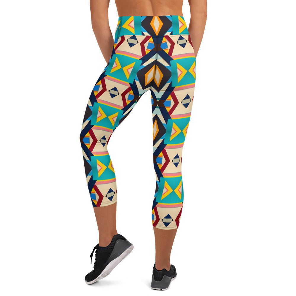 DMV 0111 Classic Boho Yoga Capri Leggings