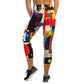 DMV 0124 Retro Art Yoga Capri Leggings