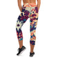 DMV 0253 Floral Yoga Capri Leggings