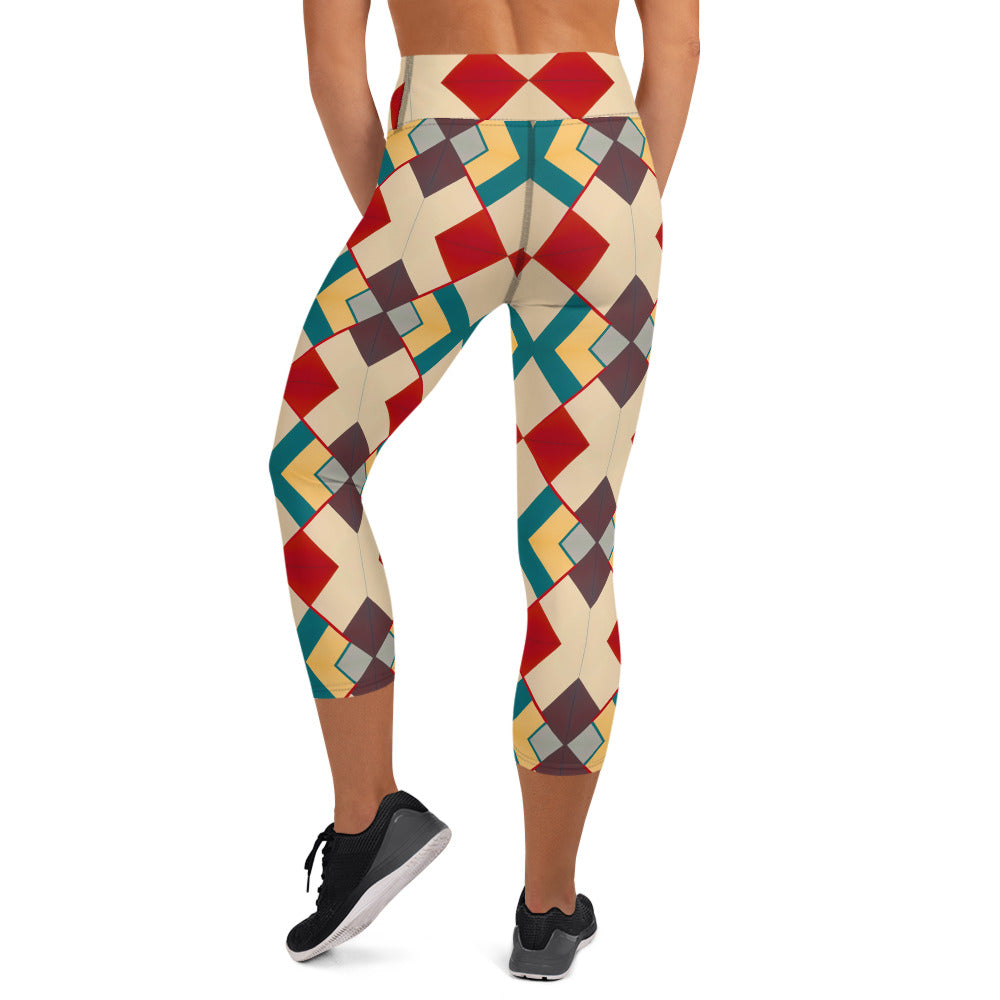 DMV 0129 Classic Boho Yoga Capri Leggings