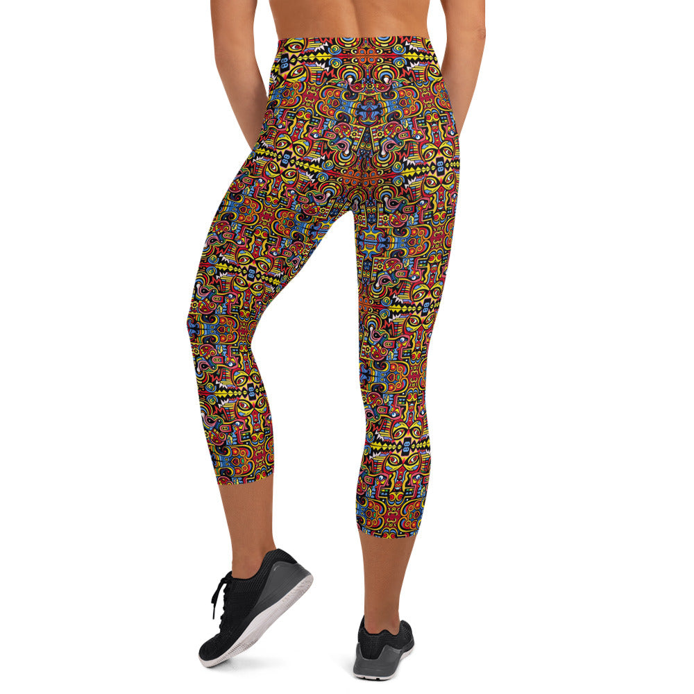 DMV 0108 Psy Artsy Yoga Capri Leggings