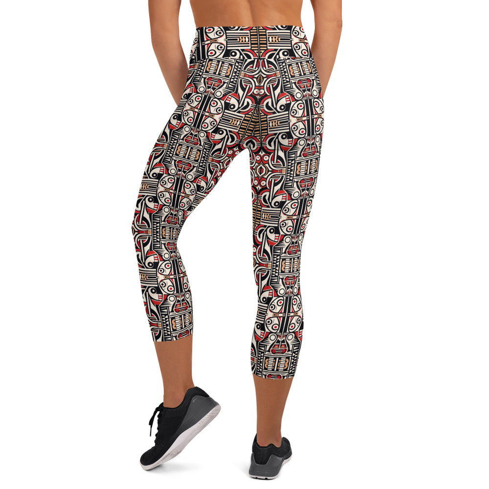 DMV 0161 Chic Boho Yoga Capri Leggings