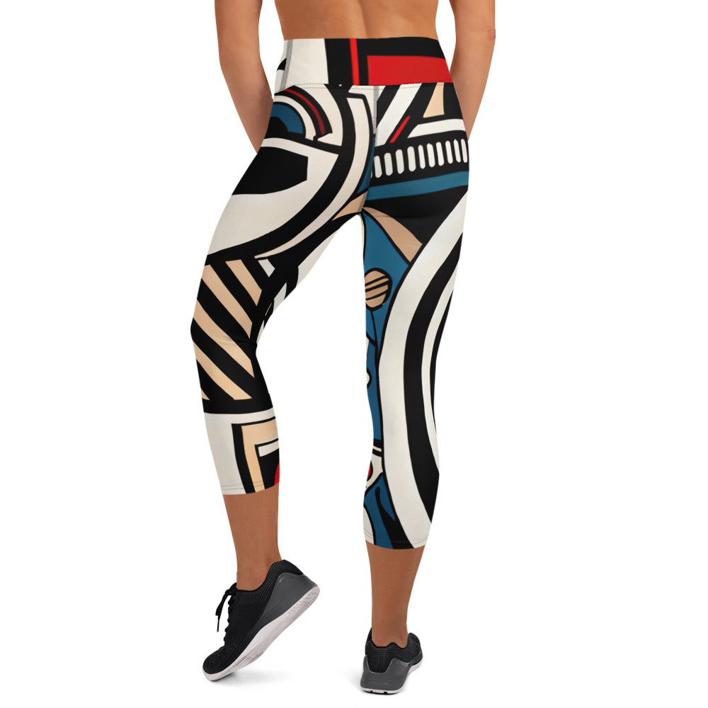 DMV 0226 Boho Yoga Capri Leggings