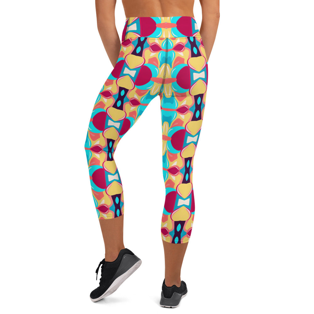 DMV 0134 Vintage Artsy Yoga Capri Leggings