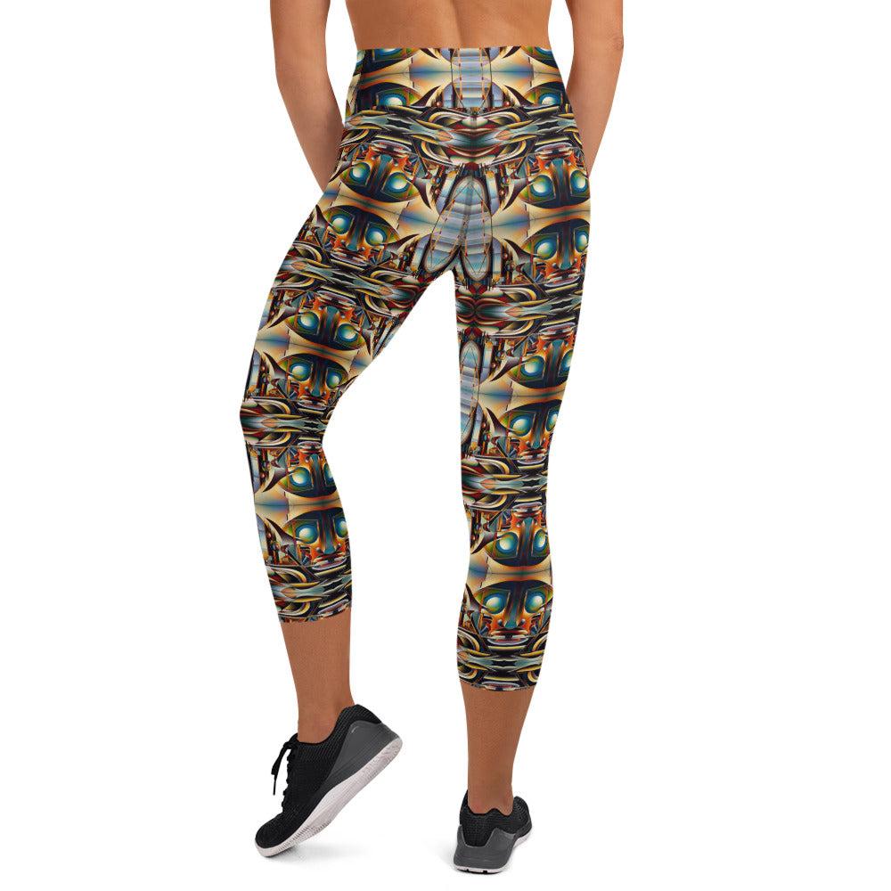 DMV 0135 Conceptual Artsy Yoga Capri Leggings