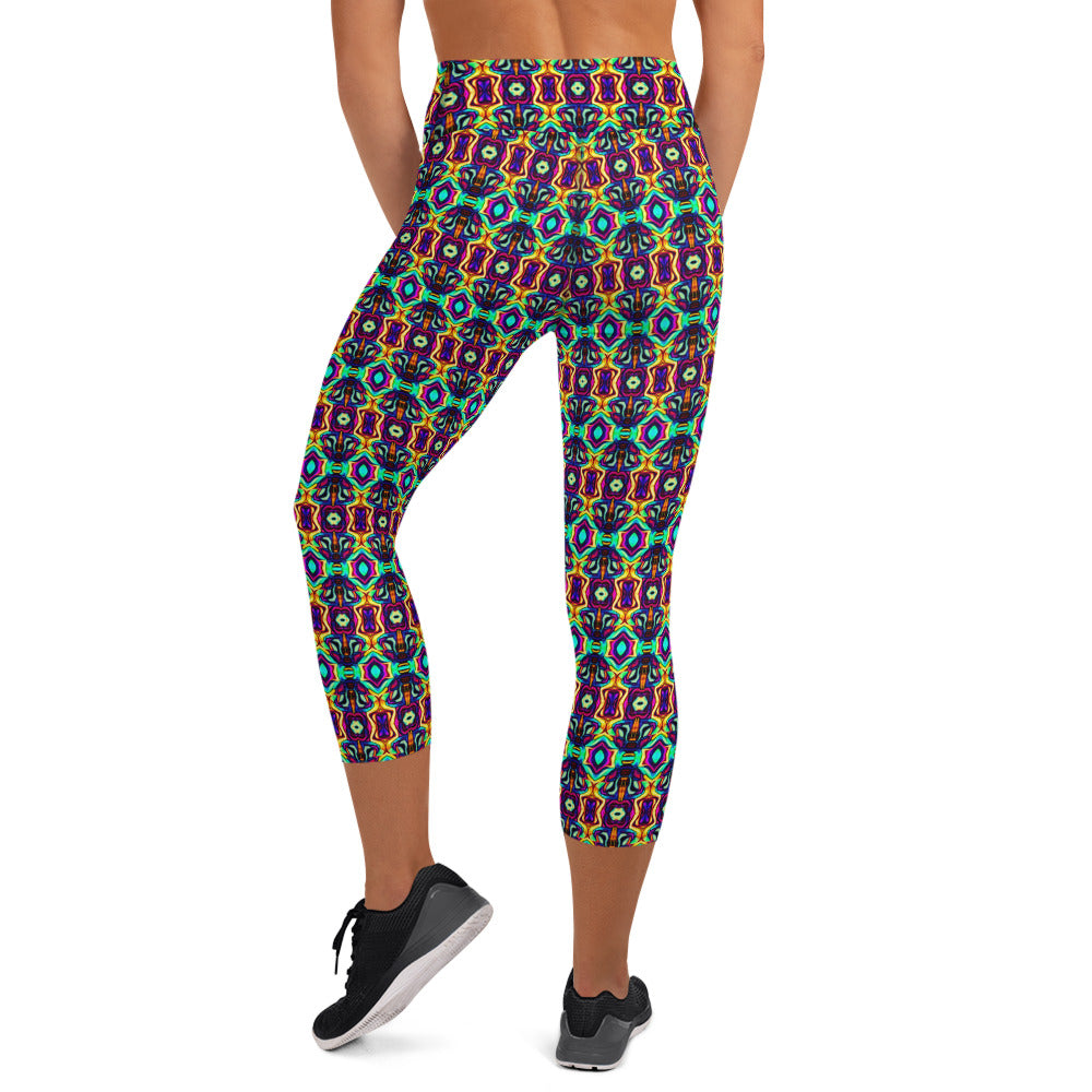 DMV 1465 Psy Artsy Yoga Capri Leggings