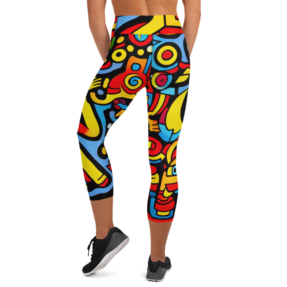 DMV 0645 Psy Art Yoga Capri Leggings