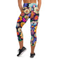 DMV 0783 Floral Yoga Capri Leggings