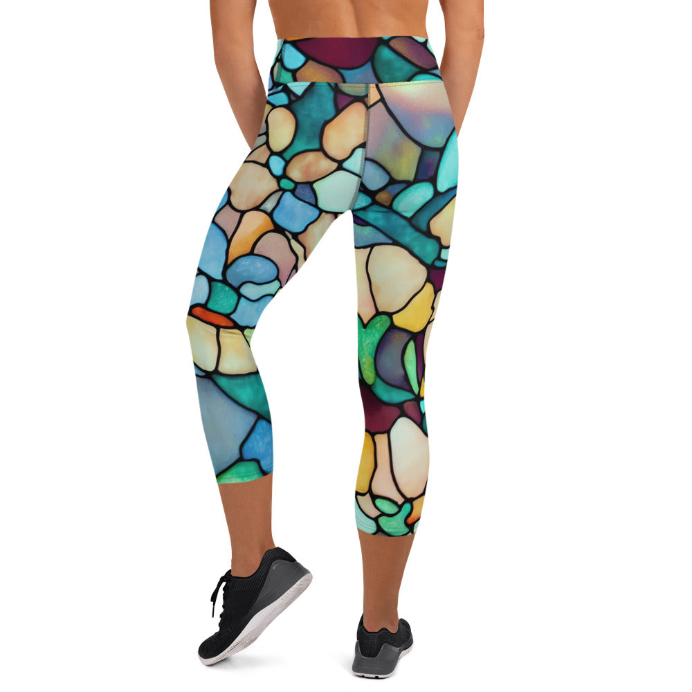 DMV 1544 Boho Yoga Capri Leggings