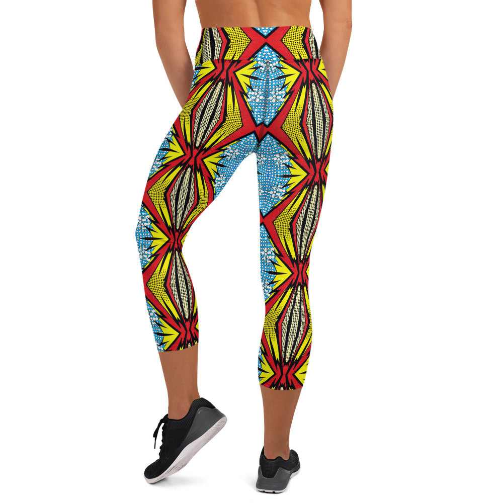 DMV 1762 Chic Boho Yoga Capri Leggings