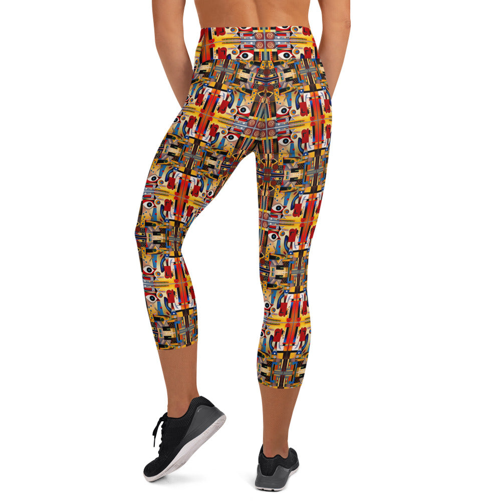 DMV 0462 Chic Boho Yoga Capri Leggings