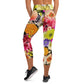 DMV 0557 Floral Yoga Capri Leggings