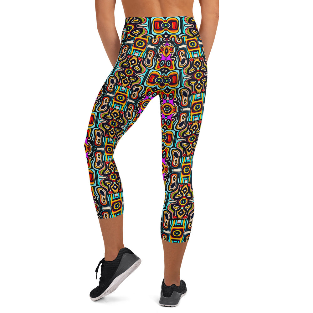 DMV 1809 Psy Artsy Yoga Capri Leggings