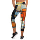 DMV 0425 Abstract Art Yoga Capri Leggings