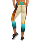 DMV 0382 Retro Art Yoga Capri Leggings