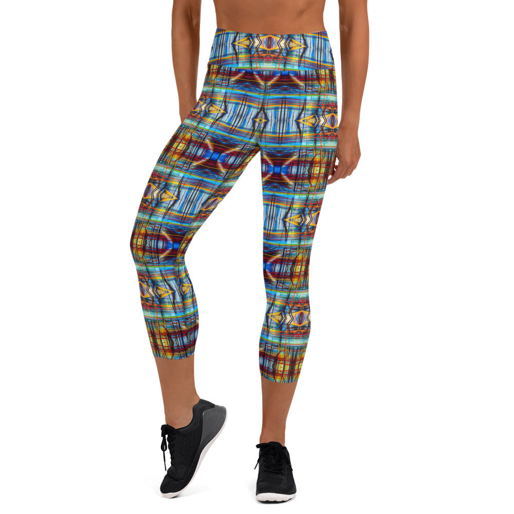 DMV 0228 Avant Garde Artsy Yoga Capri Leggings