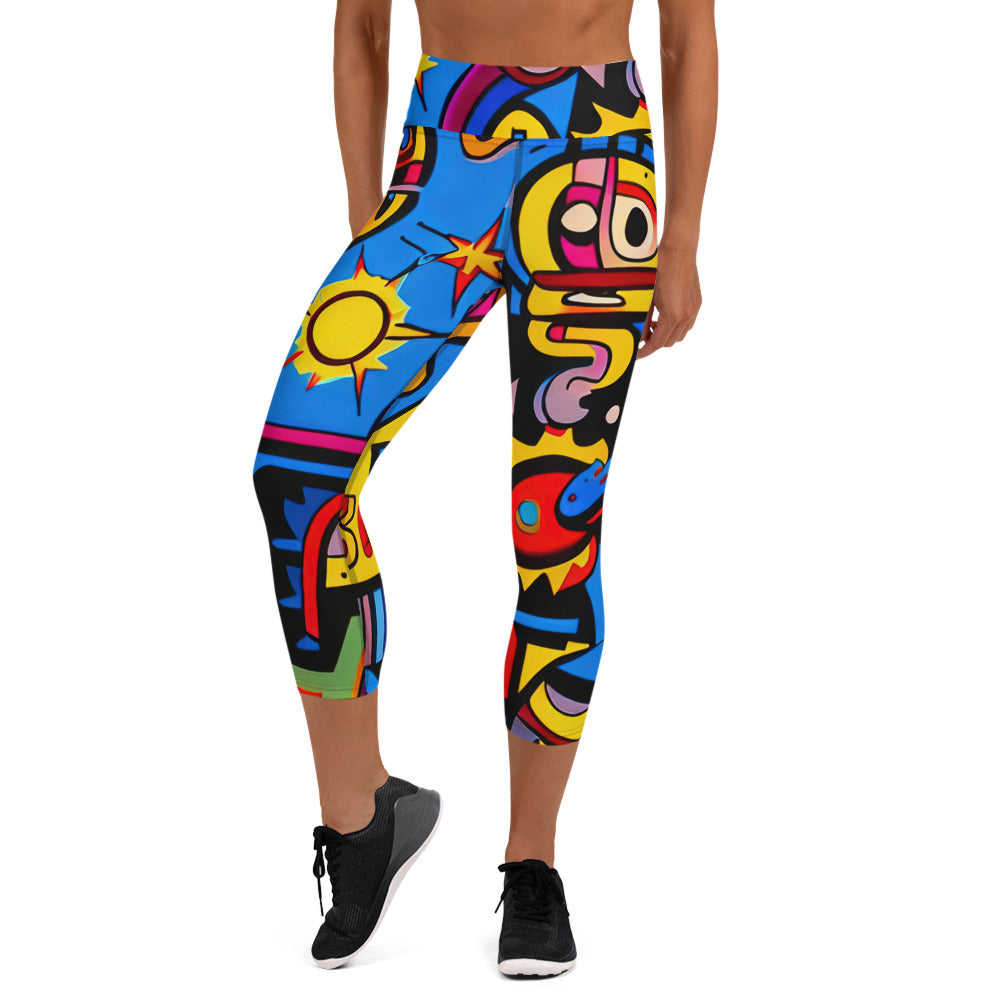 DMV 0235 Psy Art Yoga Capri Leggings