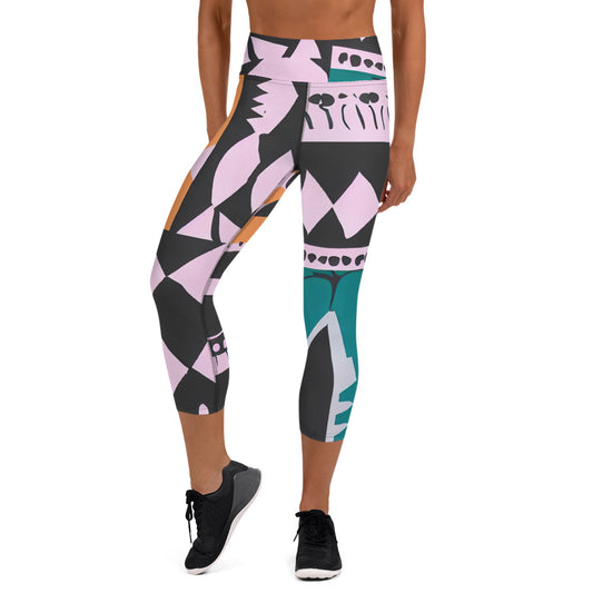 DMV 0229 Boho Yoga Capri Leggings