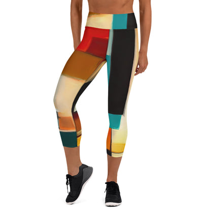 DMV 0282 Abstract Art Yoga Capri Leggings