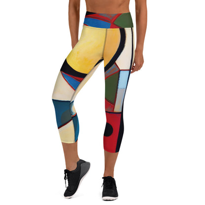 DMV 0209 Abstract Art Yoga Capri Leggings