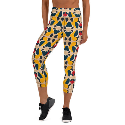 DMV 0236 Vintage Artsy Yoga Capri Leggings