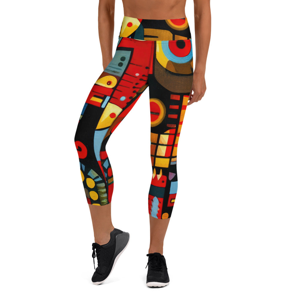 DMV 0233 Psy Art Yoga Capri Leggings