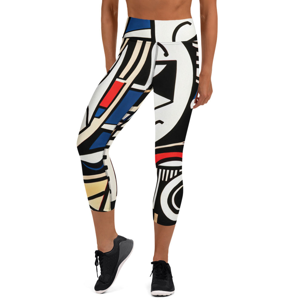 DMV 0019 Boho Yoga Capri Leggings