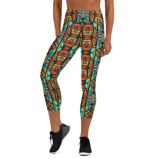 DMV 0074 Psy Artsy Yoga Capri Leggings