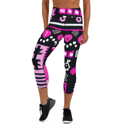 DMV 0026 Boho Yoga Capri Leggings