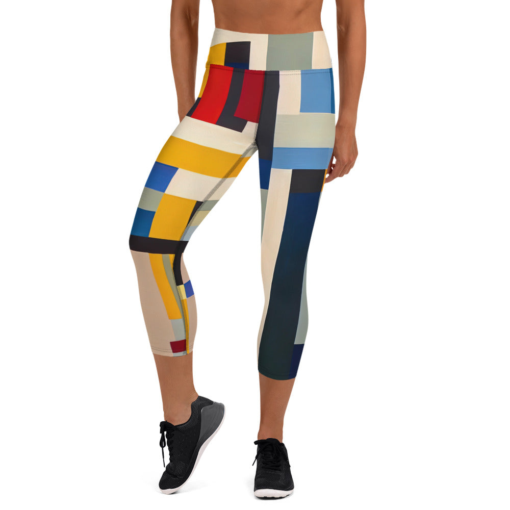 DMV 0072 Abstract Art Yoga Capri Leggings